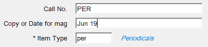 The ‘Copy or Date for mag’ field showing the date for a monthly magazine