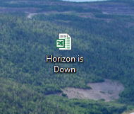 The Horizon is Down icon on the desktop