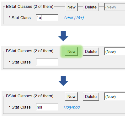 Flow of work showing how to edit the bstats for a borrower